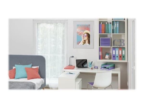 Esselte Colour'Breeze Extra Capacity - Boksfil - bokryggbredde: 40 mm - for A4 (210 x 297 mm) - kapasitet: 350 ark - translucent lavendel