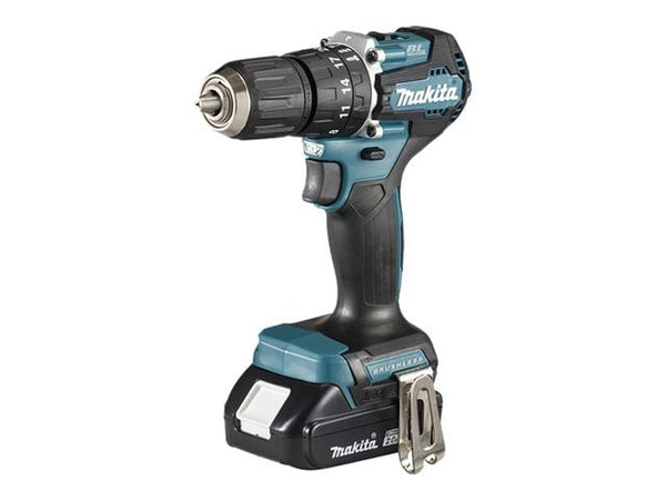 Makita DHP487RAJ - Hammerbor/driver - trådløs - 2 hastigheter - nøkkelfri borhylse 13 mm - 40 N·m - 2 batterier - 18 V