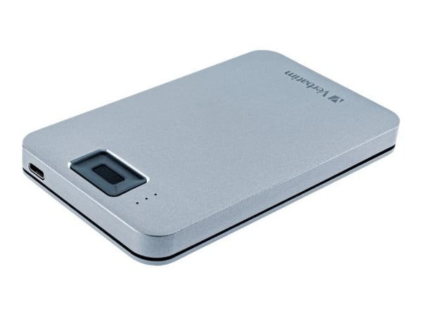 Verbatim Executive Fingerprint Secure - Hårddisk - krypterat - 1 TB - extern (portabel) - USB 3.2 Gen 1 (USB-C kontakt) - 256 bitars AES