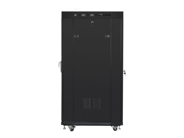 Lanberg - Rack skap - med 4 kjølevifter, display - svart, RAL 9004 - 27U - 19"