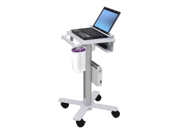 Ergotron StyleView - Vagn - lätt - för bärbar dator/streckkodsläsare - medicinsk - stål - vit, aluminium - skärmstorlek: upp till 17 tum