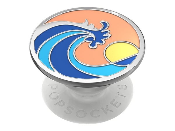 PopSockets PopGrip - Fingergrep/stativ for mobiltelefon, nettbrett - byttbar - Ride the Wave