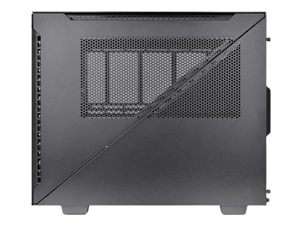 Thermaltake Divider 200 TG Air - Micro case - micro ATX - sidepanel med vindu (herdet glass) - ingen strømforsyning (PS/2) - svart - USB/lyd