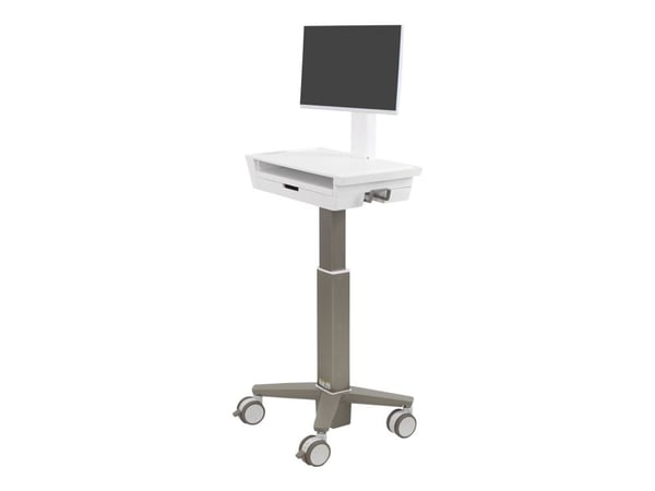 Ergotron CareFit Slim 2.0 - Vogn - lett bruk - for Alt-i-ett / LCD-skjerm - skuff (1x1) - medisinsk - aluminium, kvalitetsplast, sinkplettert stål ...