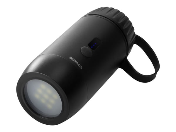 DELTACO PB-Q1002 - Strømbank - 15000 mAh - 55.5 Wh - 15 watt - 3 A - 2 utgangskontakter (USB, USB-C) - svart