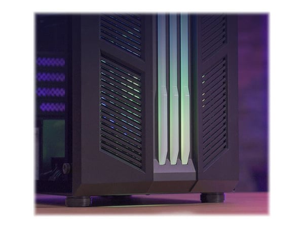 AeroCool Prime ARGB - Mid tower - ATX - sidepanel med vindu (herdet glass) - ingen strømforsyning (ATX) - svart - USB/lyd