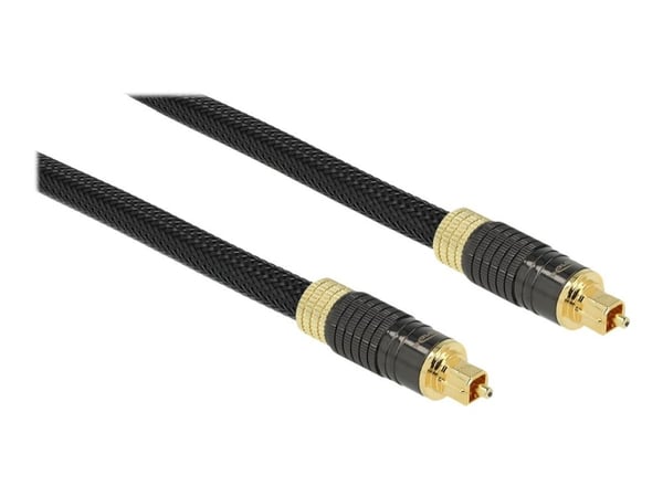 Delock - Digital audiokabel (optisk) - SPDIF - TOSLINK hann til TOSLINK hann - 3 m - fiberoptisk - antrasitt