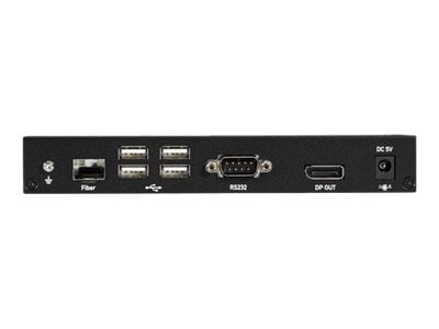 Black Box KVX Series KVM Extender over Fiber - 4K, Single-Head, DisplayPort, USB 2.0 Hub, Serial, Audio, Local Video - Sender og mottaker - KVM / l...