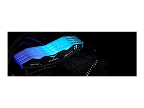 T-Force DELTA RGB - DDR5 - sett - 32 GB: 2 x 16 GB - DIMM 288-pin - 6400 MHz / PC5-51200 - CL40 - 1.35 V - ikke-bufret - on-die ECC - svart