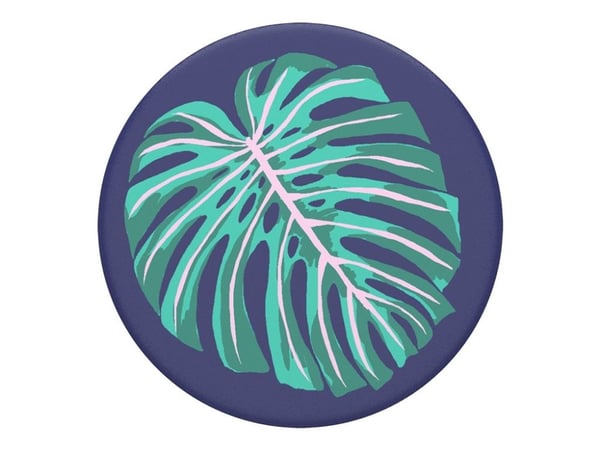 PopSockets PopGrip - Fingergrep/stativ for mobiltelefon - Vintage Palm Leaf