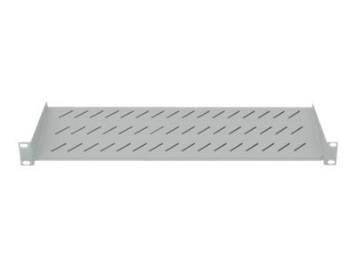 Intellinet 19" Cantilever Shelf, 1U, 2-Point Front Mount, 150mm Depth, Max 25kg, Grey, Three Year Warranty - Rack-hylle - grå, RAL 7035 - 1U - 19"