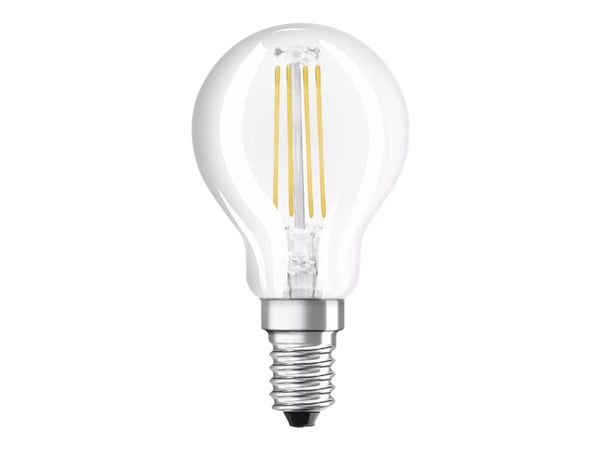 OSRAM LED STAR+ - LED-filamentlyspære - form: P45 - klar finish - E14 - 4 W (ekvivalent 40 W) - klasse E - kjølig hvitt / varmt hvitt lys - 2700/40...