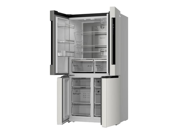 Bosch Serie | 6 KFN96APEA - Kjøleskap/fryser - bunnfryser - bredde: 91 cm - dybde: 73.1 cm - høyde: 183 cm - 605 liter - Klasse E - metallic sølv