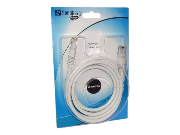 Sandberg SAVER - Patch-kabel - RJ-45 (hane) till RJ-45 (hane) - 2 m - UTP - CAT 6