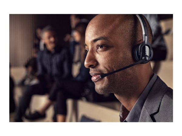 EPOS IMPACT MB Pro 2 - Hodesett - on-ear - Bluetooth - trådløs - svart med blå ring