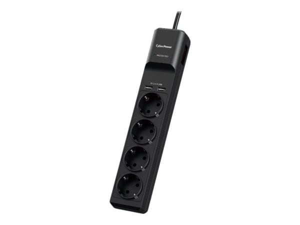 CyberPower Professional Series P0420SUD0-DE - Overspenningsavleder - AC 200 - 250 V - utgangskontakter: 4 - 1.8 m kabel - svart