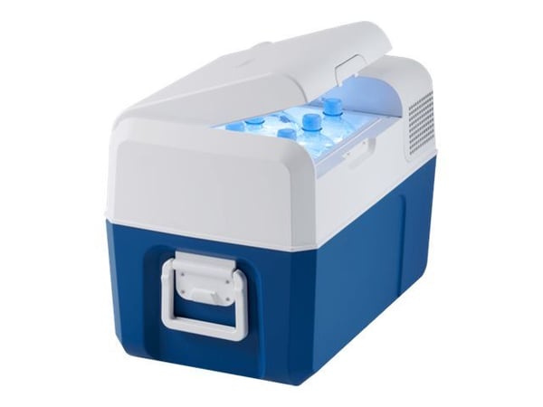 Mobicool MCF32 - Bärbart kylskåp - bredd: 58.4 cm - djup: 36.5 cm - höjd: 40.7 cm - 31 liter - Klass D - blå