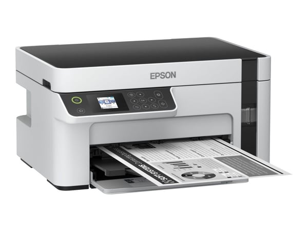 Epson EcoTank M2120 - Multifunksjonsskriver - S/H - ink-jet - A4/Legal (medie) - opp til 15 spm (trykking) - 150 ark - USB, Wi-Fi - hvit