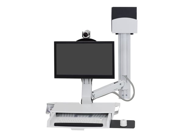 Ergotron StyleView, Multimediateline, 14,5 kg, 75 x 75,100 x 100 mm, 61 cm (24"), Valkoinen, Alumiini, Muovi