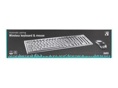 DELTACO - Tastatur- og mussett - trådløs - 2.4 GHz - USA - svart