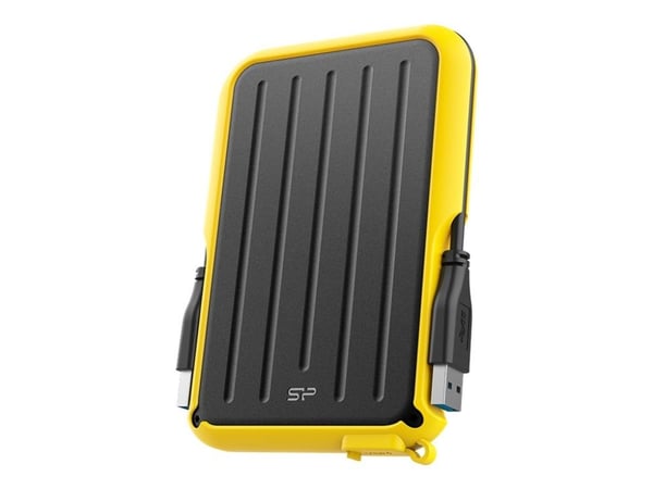 SILICON POWER Armor A66 - Harddisk - 2 TB - ekstern (bærbar) - USB 3.2 Gen 1 - svart/gul