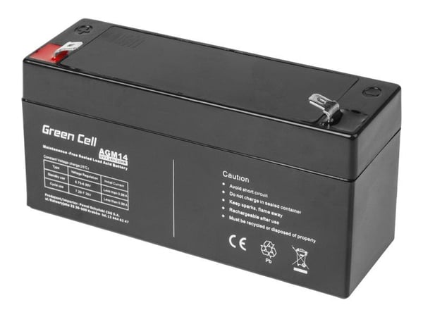 Green Cell - Batteri - 7 Ah - svart