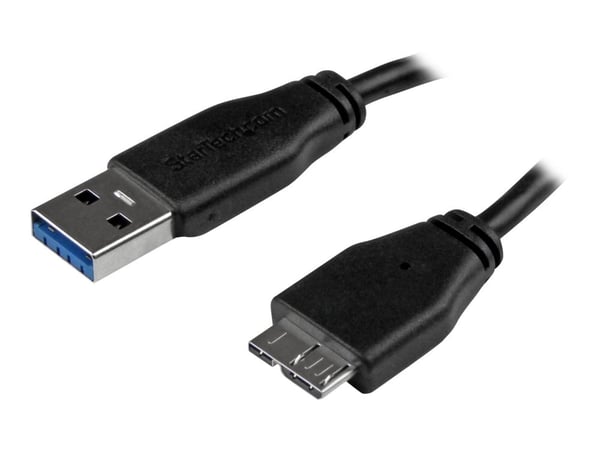 StarTech 15cm 6in Short Slim USB 3.0 A to Micro B Cable M/M - Mobile Charge Sync USB 3.0 Micro B Cable for Smartphones and Tablets (USB3AUB15CMS) -...
