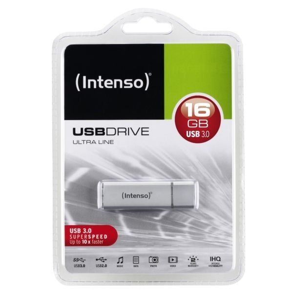 Intenso Ultra Line - USB-flashstasjon - 16 GB - USB 3.0 - sølv