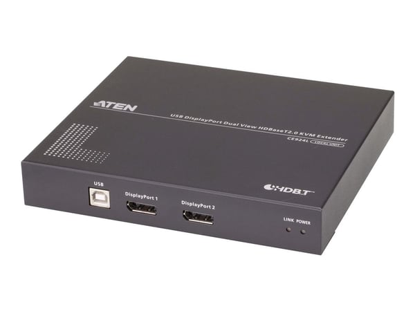 ATEN CE 924 - Fjern- og lokal enhet - KVM / lyd / seriell / USB-svitsj - USB, RS-232, DisplayPort, HDBaseT 2.0 - USB - opp til 150 m