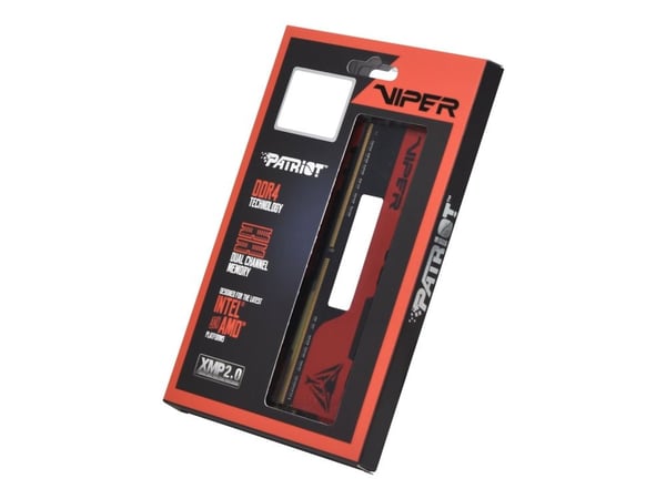 Viper Elite II - DDR4 - sett - 32 GB: 2 x 16 GB - DIMM 288-pin - 3200 MT/s / PC4-25600 - CL18 - 1.35 V - ikke-bufret - ikke-ECC - svart, rød