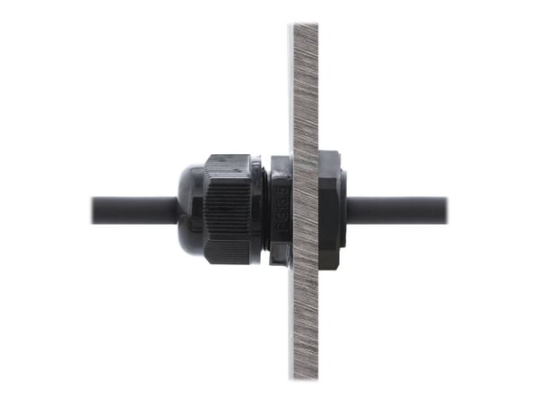 DELTACO SFTP-61AH-WP - Koblingskabel - RJ-45 (hann) til RJ-45 (hann) - 1 m - S/FTP - CAT 6a - svart