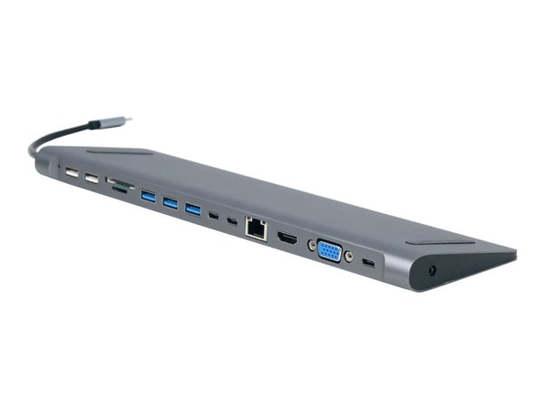 Cablexpert A-CM-COMBO9-01 - Dockningsstation - USB-C 3.1 - HDMI, VGA - 1GbE
