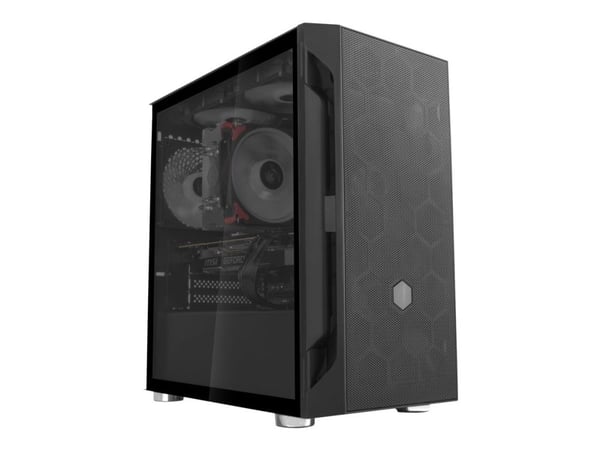 SilverStone FARA H1M - Mikro - micro ATX - genomskinlig sidopanel (härdat glas) - ingen strömförsörjning (ATX / PS/2) - svart - USB/ljud