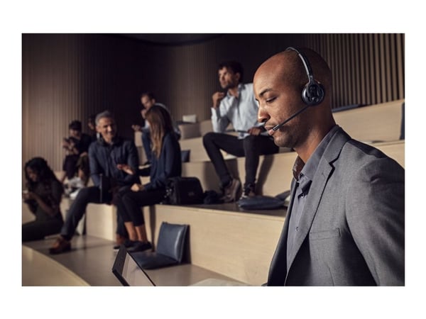 EPOS IMPACT MB Pro 2 - Hodesett - on-ear - Bluetooth - trådløs - svart med blå ring