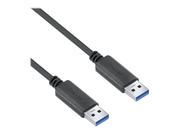 Purelink USB-A til USB-A-kabel - 3.1 Gen 1, 3A, 5G - iSeries - svart - 2.00m