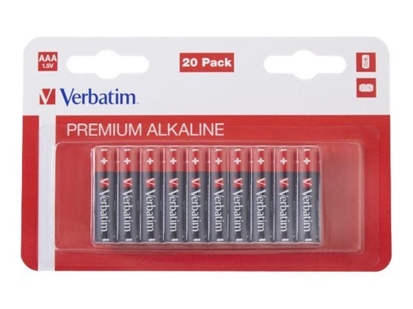Verbatim - Batteri 20 x AAA / LR03 - Alkalisk