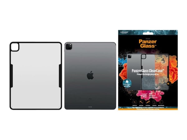 PanzerGlass ClearCase - Black Edition - Beskyttende deksel for nettbrett - herdet glass, plastikk - svart, blank - bikake - 12.9" - for Apple 12.9-...