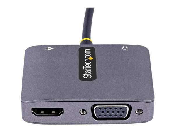 StarTech.com 122-USBC-HDMI-4K-VGA, USB Type-C, HDMI-lähtö, VGA (D-Sub) -lähtö, 3840 x 2160 pikseliä