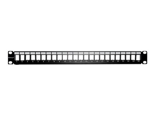 Qoltec - Koblingspanel - svart - 24 porter