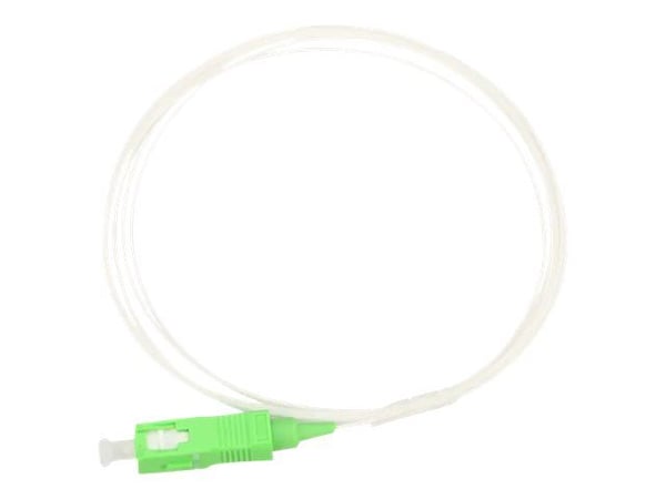 Extralink - Grisehale - SC/APC-enkeltmodus (hann) - 1.5 m - fiberoptisk - 900 mikroner - G.657.A1 - enkel stripe - hvit