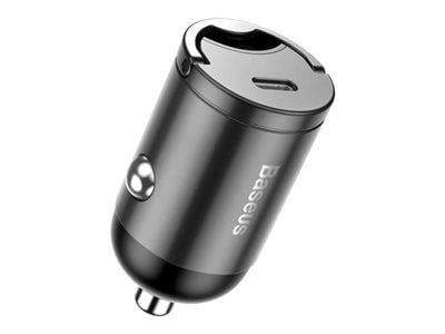 Baseus Tiny Star Mini - Bilstrømadapter - 30 watt - 3 A - PD 3.0, QC 4.0+ (USB-C) - grå