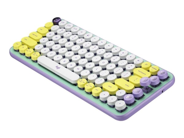 Logitech POP Keys Wireless (Med Emoji Keys) - Tastatur - Trådløs - Bluetooth / Logi Bolt USB-mottaker - Kbd: Nordic - Daydream Mint