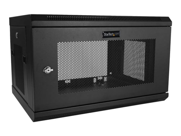 StarTech.com RK616WALM, Seinään asennettava laitekehikko, 6U, 90 kg, Näppäinlukko, Tehostunut kaapelinhallinta, 17,6 kg