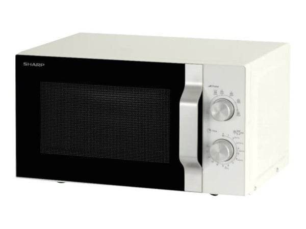 Sharp R204WA, Pöytämalli, Solo-mikroaaltouuni, 20 L, 800 W, Rotaatio, Hopea, Valkoinen