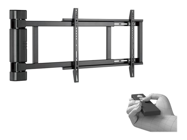 Multibrackets M Motorized Swing Mount X-Large (RF) - Monteringssett (svingarm) - for LCD-TV - metall - svart - skjermstørrelse: 43"-75" - veggmonte...