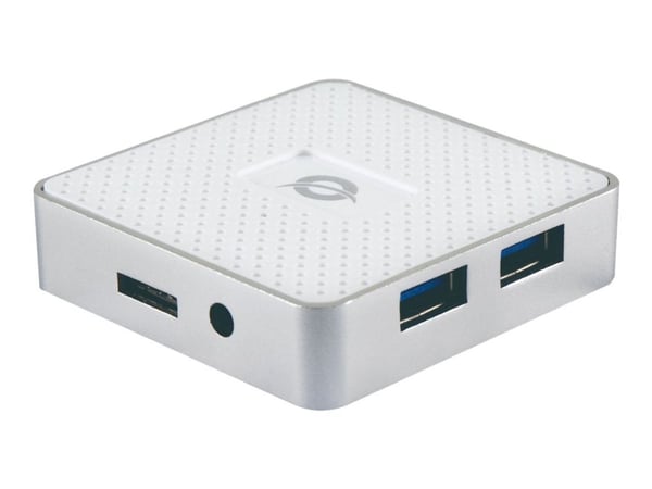 Conceptronic HUBBIES03W - Hub - 4 x SuperSpeed USB 3.0 - stasjonær
