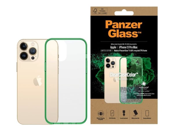PanzerGlass 344, Suojus, Apple, Apple - iPhone 13 Pro Max, 17 cm (6.7"), Vihreä