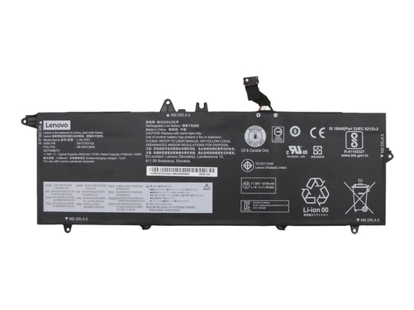 LG Chem L18L3PD1 - Batteri til bærbar PC - litiumion - 3-cellers - 4922 mAh - 57 Wh - FRU - for ThinkPad T14s Gen 1 20T0, 20T1; T490s 20NX, 20NY; T...