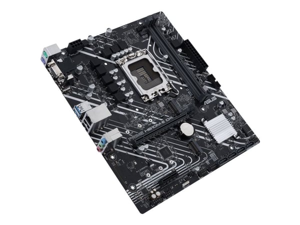 ASUS PRIME H610M-E D4-CSM - Moderkort - micro ATX - LGA1700-uttag - H610 Chipuppsättning - USB 3.2 Gen 2, USB 3.2 Gen 1 - Gigabit LAN - inbyggda gr...
