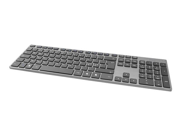 DELTACO TB-802 - Tastatur - trådløs - 2.4 GHz - QWERTY - Pan Nordic - mørk grå